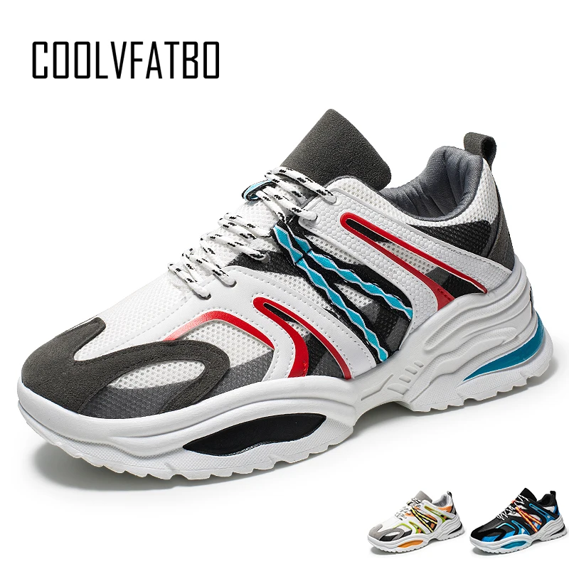 

COOLVFATBO New Fashion Breathable Light Men Casual Shoes Lace-up Sneakers Man Adults High Quality Comfortable Male Footwear Shoe