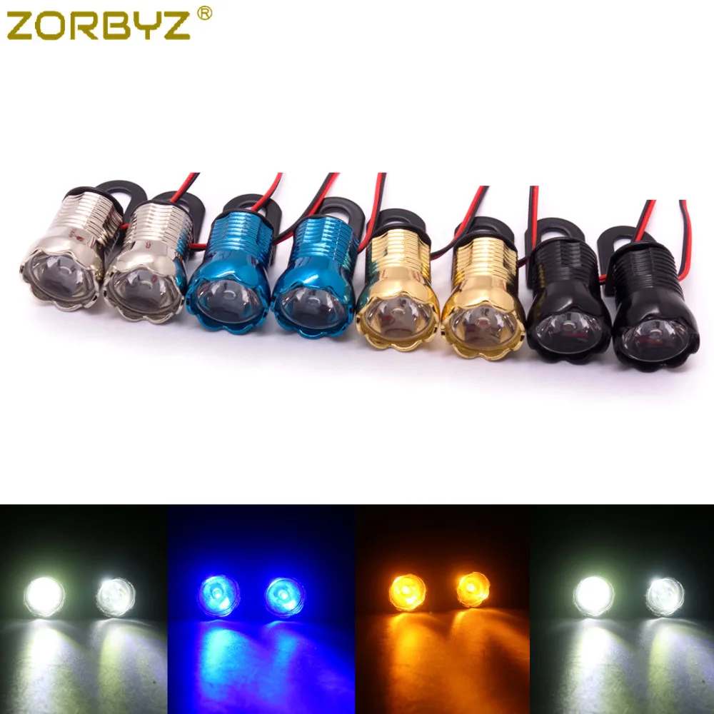 

ZORBYZ Universal 2X Motorcycle Mini LED Driving Fog Light Warning Brake Lamp Light Spotlight Turn Light