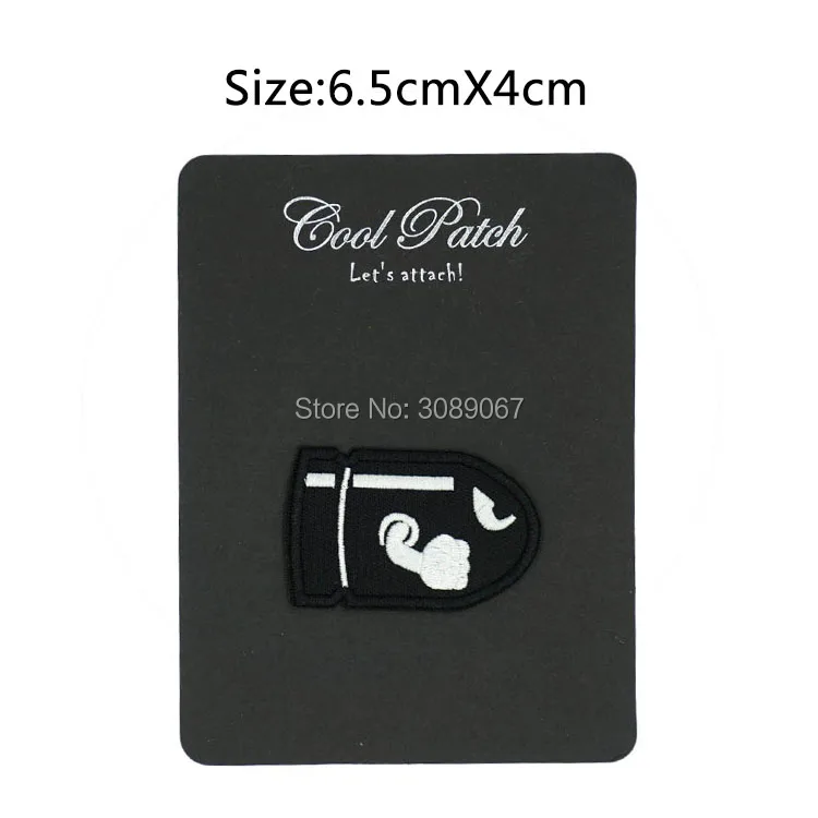 

BULLET COMIC SUPER MARIO Movie TV Series Fancy Dress Costume Embroidered iron on patch TRANSFER APPLIQUE