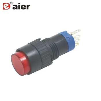 

40PCS A12-11SY-N red round 1NO 1NC 12mm momentary push switch led