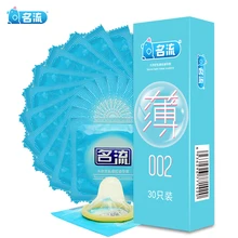 Mingliu 30 pçs 0.035mm ultra fino preservativos super íntima lubrificação natural látex condones masculino contracepção pênis manga
