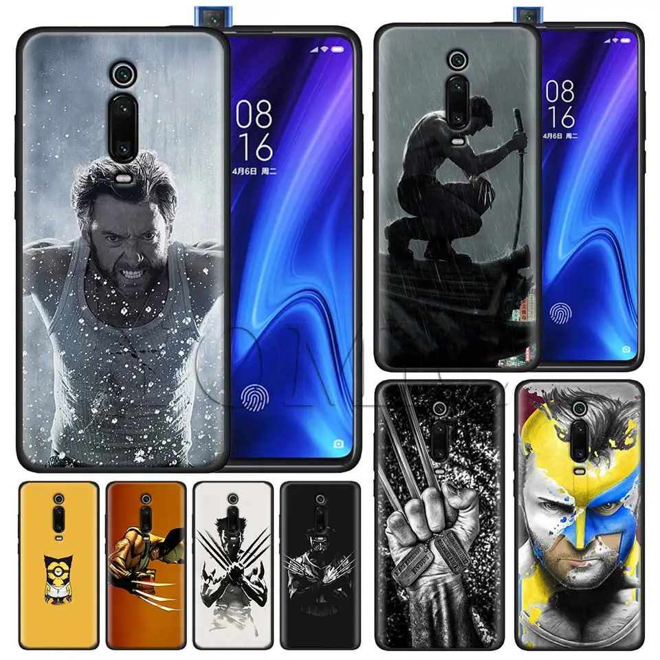 

Wolverine Black Case for Xiaomi Redmi Note 7 7s K20 5 6 Pro Redmi 6 6 5 5Plus 4X S2 Y3 Silicone Soft Case