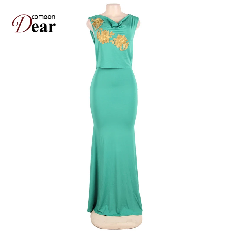 Comeondear/зеленое платье Русалочки женская одежда Vestido De Mujeres Overol VB1075 сексуальное с