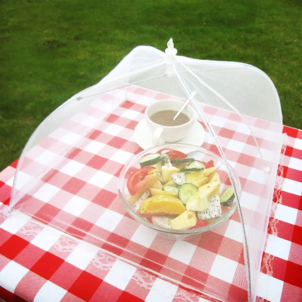 

Kitchen Protector Folded Food Cover Mesh Net Umbrella Food Table Dish Cover Barbecue Picnic Kitchenware Kitchen Gadget Tool