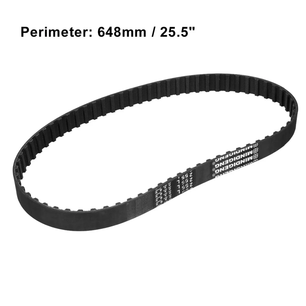 

Uxcell High Quality 225L 60T 255L 68T Rubber Timing Belt Synchronous Closed Loop Belt 18mm Width Timing Pulley Tools 648mm 572mm