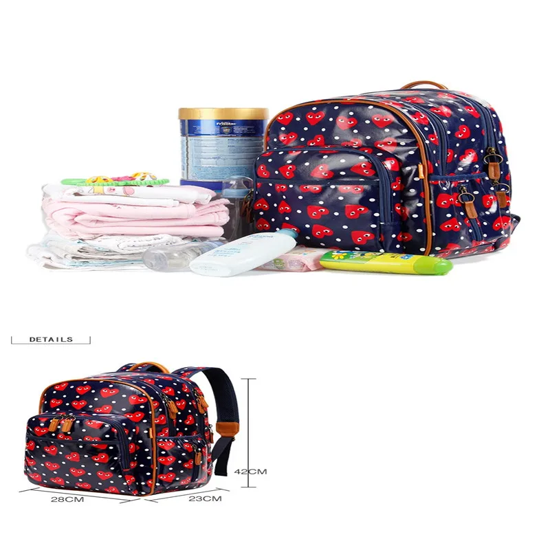 Plastic Canvas Overall Waterprrof Environmental Mummy Bags Fashion High-Capacity Mother Backpack 24