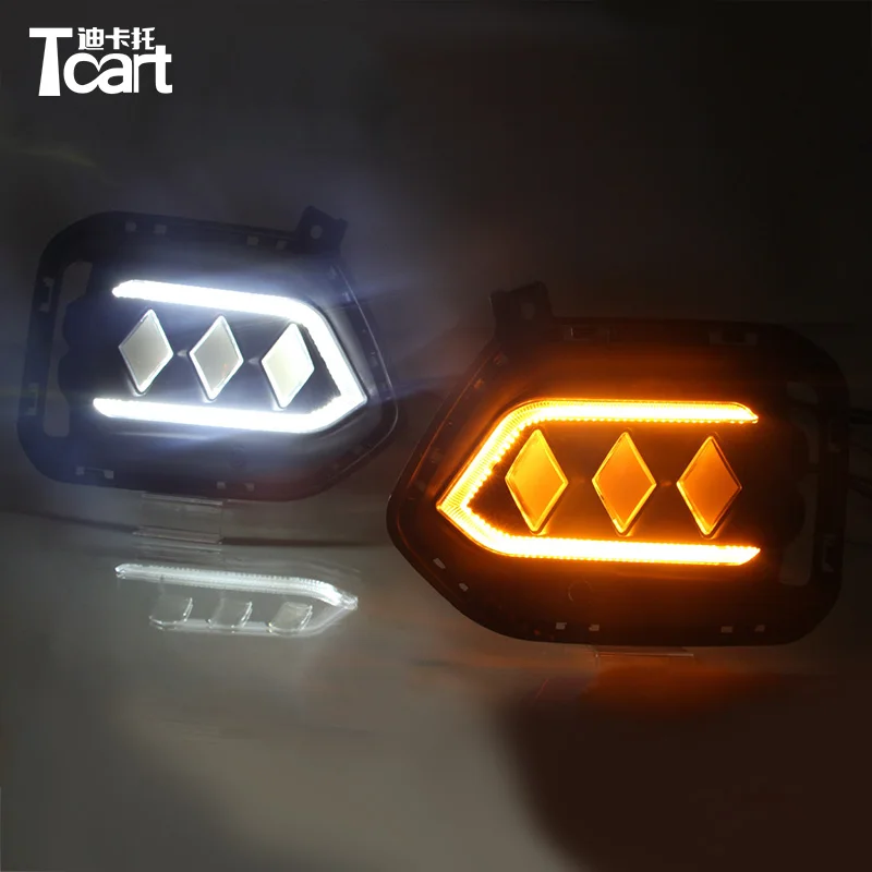 Tcart противотуманная фара DRL 3 цвета автомобильные аксессуары для Hyundai IX35 Tucson 2017 2018