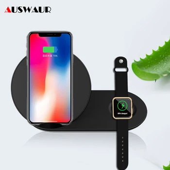 

Fast QI Wireless Charger for Samsung Gear S2 S3 S4 Note 9 Watch Wireless Charger for Apple Watch iWatch 1 2 3 4 iPhone Charger