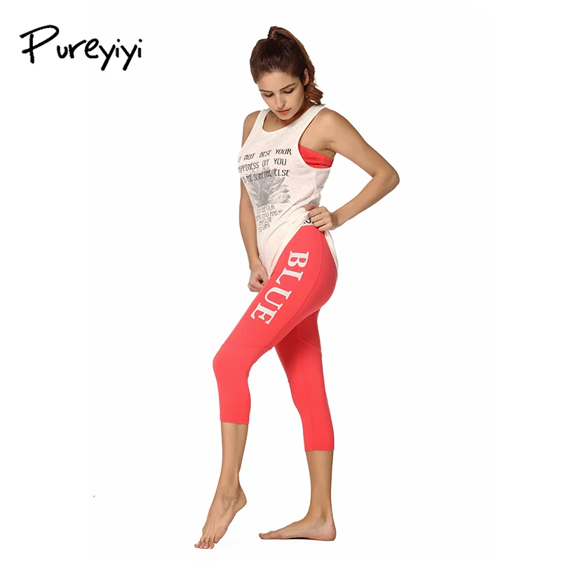 Женский спортивный костюм Pureyiyi с шортами топ Капри спортивная одежда леггинсы
