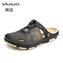 Whoholl 2019 New Summer Jelly Shoes Men Beach Sandals Hollow Slippers Men Flip Flops Light Sandalias Outdoor Summer Chanclas 45 uexia new big size 36 45 men summer shoes beach lovers unisex flip flops mens slippers lighted sandalias outdoor chanclas hombre