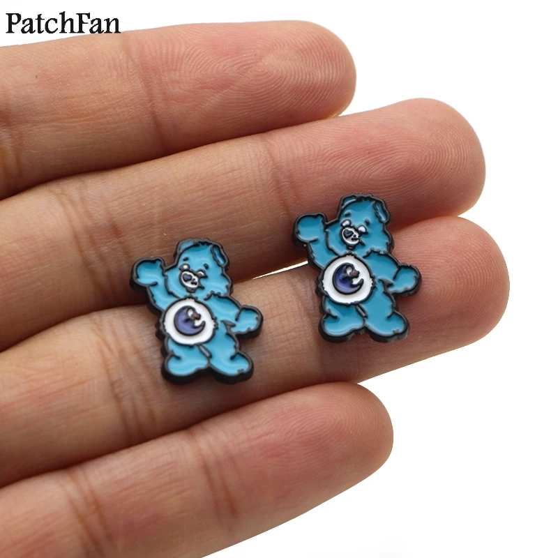 Patchfan Care Bears Забавный мультфильм аниме дизайн для серьги вечерние сувениры Ювелирные изделия для подруги для подарки на день рождения A1600