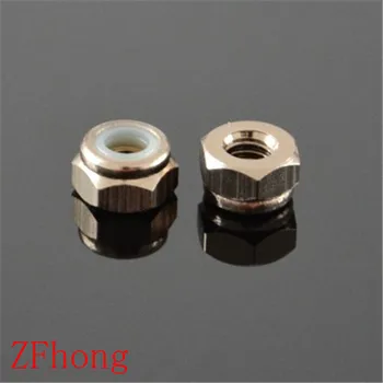 

100pcs M2 M3 M4 M5 titanium Grey Anodized Aluminum Nylon Lock Nut For RC Buggy Racing Car