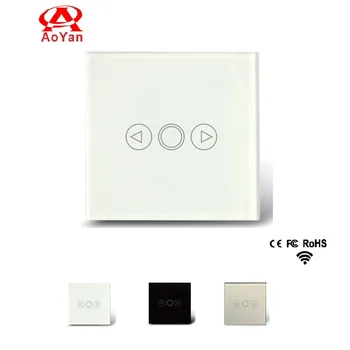

AOYAN EU Standard Touch Switch, Crystal Glass Switch Panel ,PWM Triac LED Dimmer Switch For Dimmable Spot Lights