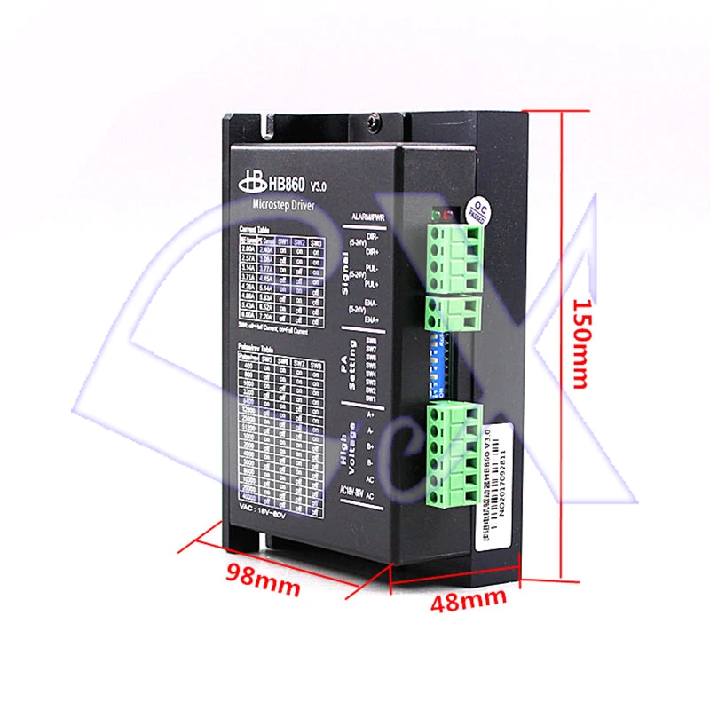 86 гибридный шаговый сервопривод тормозной комплект 86BYG250 80 4.0N.m 1200 об/мин + HB860 AC18 80V