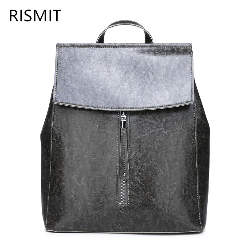 Новинка, акция, Mochila Escolar Rismit, 3 в 1, кожаный рюкзак, женская сумка через плечо, две дорожные сумки для школы, Tiank - Цвет: 3