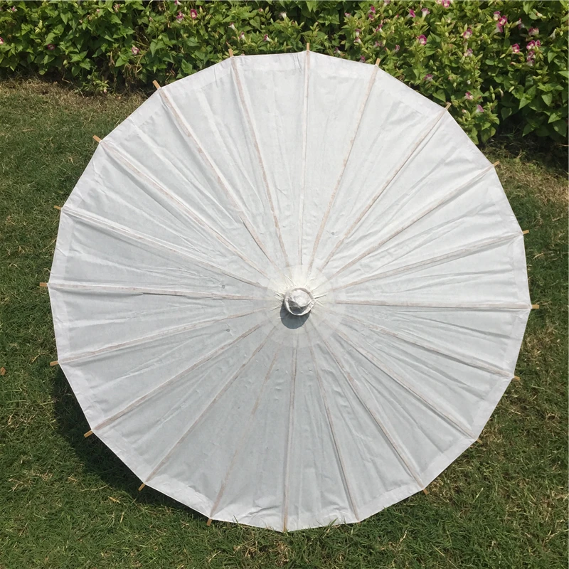 84cm Traditional White Paper Umbrellas for Wedding Party Decor Supplies