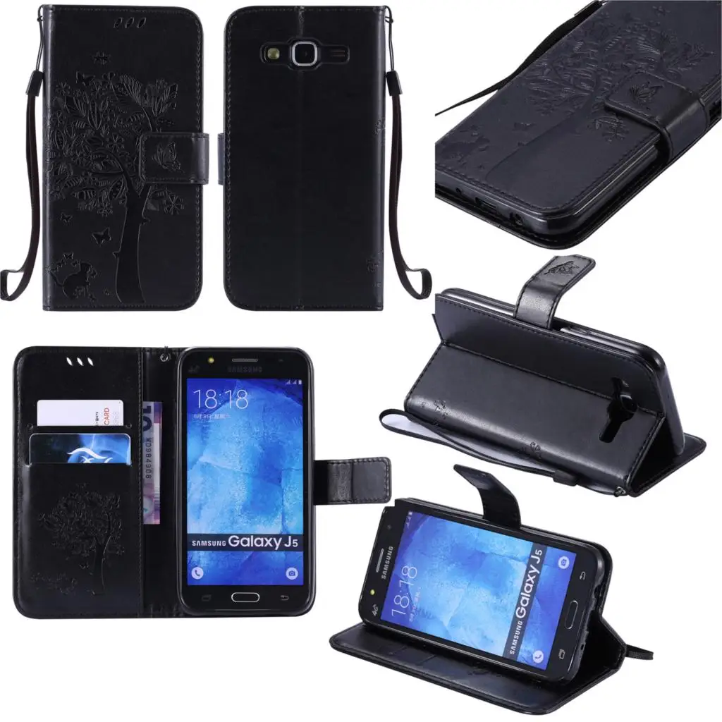 Чехол для Samsung Galaxy J5 j 5 500 2015 кожаный чехол телефона с откидной крышкой sm j500 J500F J500fn