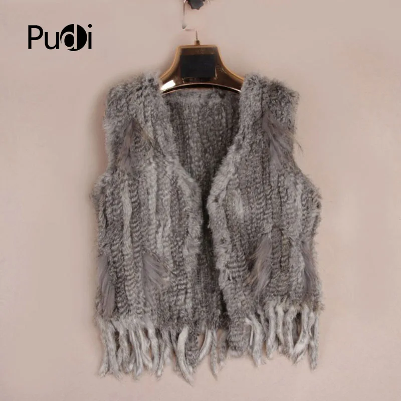 Brown Manche Natural Vr031 En Fourrure natural Tricot De Lapin Nouvelle Sans Main 2 Gilet La À Grey Femmes D'hiver Couleur Vêtement Tricoté IED9WH2