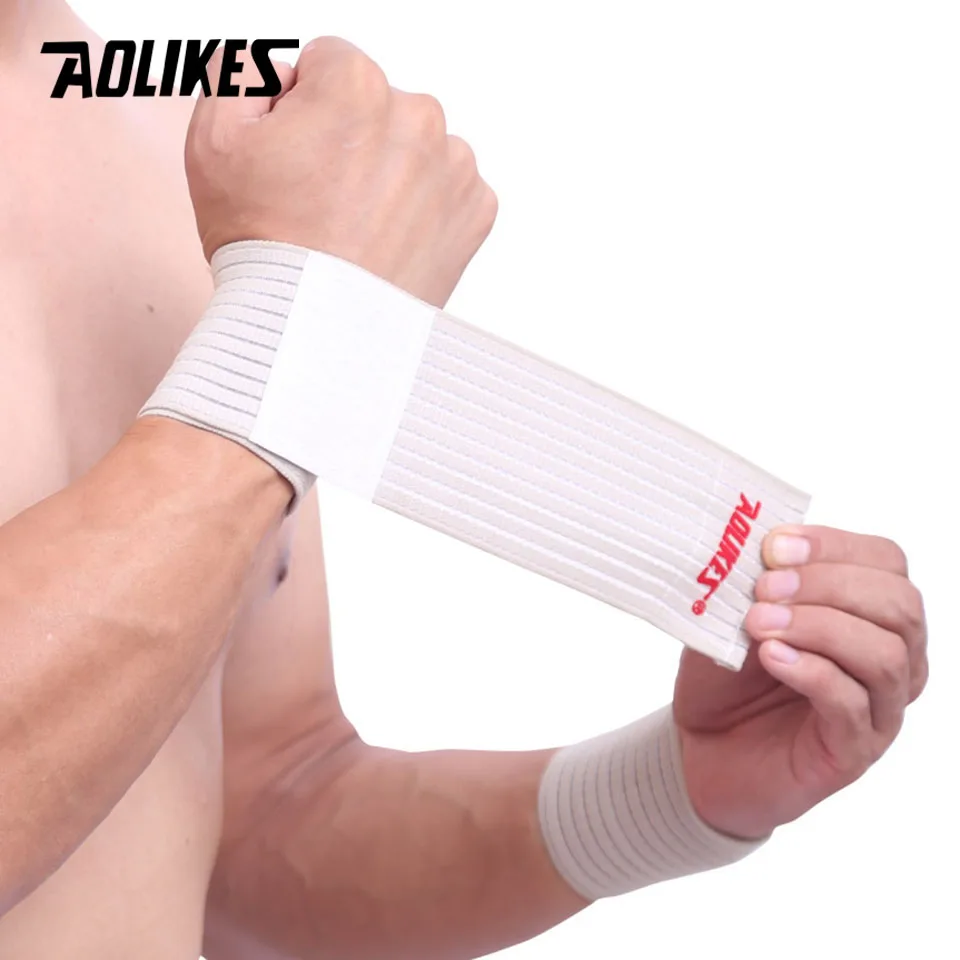 AOLIKES 1PCS Cotton Elastic Bandage Hand Sport Wristband Gym Support Wrist Brace Wrap carpal tunnel