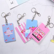 Мультяшный держатель для карт брелок для женщин бизнес чехол для карт дети Лолита милый розовый леопард защитный чехол для карт рекламные подарки