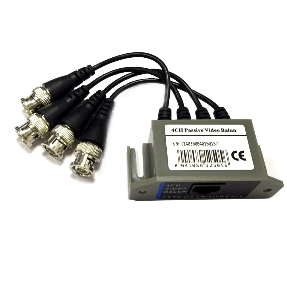 AZISHN 4CH HD пассивный видео Balun трансивер BNC в UTP RJ45 CCTV через витые пары для AHD TVI CVI