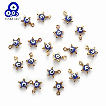 

Lucky Eye Turkey Star Evil Eye Charms Drop Oil Charm For Bracelet Bangle Necklace Pendant Jewelry Accessories Findings EY5074