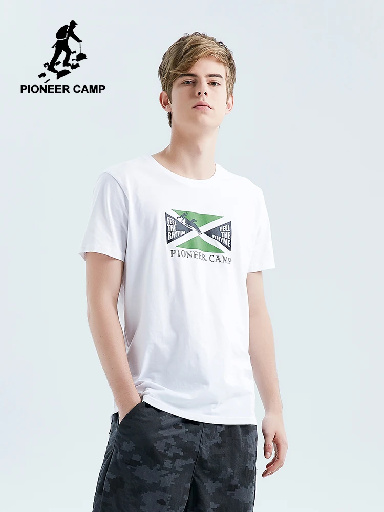 

Pioneer Camp High Quality Brand Men T-shirt Casual Short Sleeve O-neck Fashion Printed Cotton t shirt for Male ADT902125