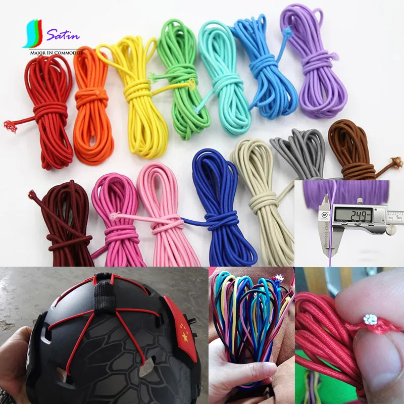Multicore 2.5MM Crude 19 Colors Elastic Band, DIY SEWING CLOTHES