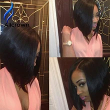 130%/150%/180% Density Full Lace Human Hair Short Wigs For Black Women Full Lace Front Brazilian Human Hair Wigs U Part Wigs
