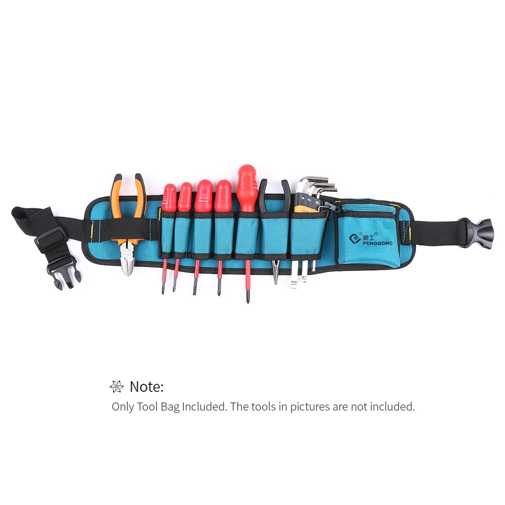 Многофункциональная поясная сумка для инструментов, органайзер для инструментов с ремнем для инструментов, пригодный для носки водонепроницаемый для электрика, Деревообрабатывающие инструменты