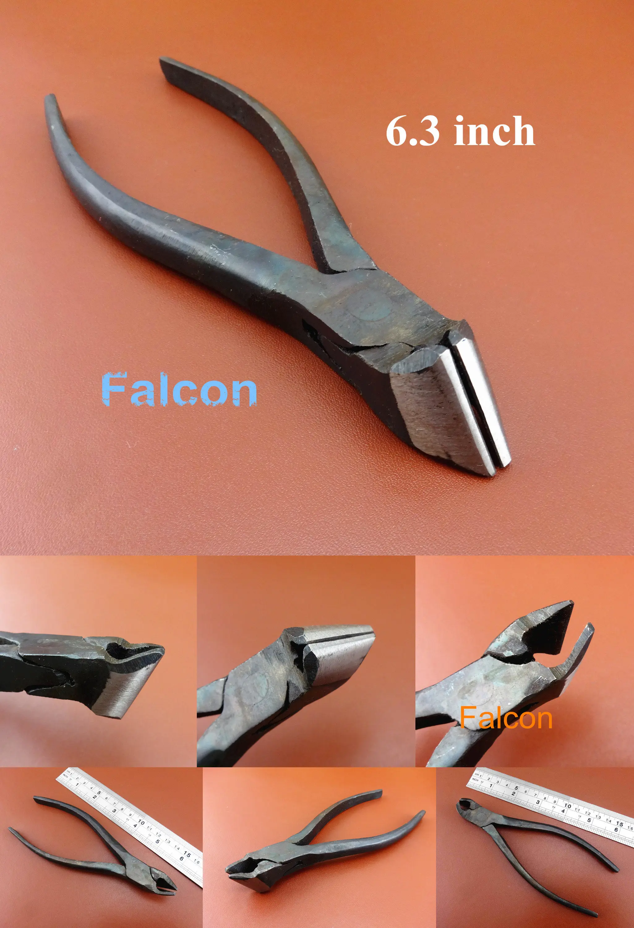 

1pc Leather Craft Cobbler Shoemaker Diagonal Lap Joint Side Cutter Pliers Pincer Nail Puller Tool Sewing Stitching Carving Stamp