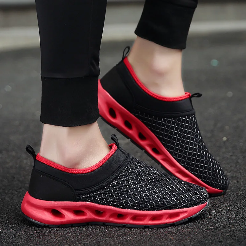 

Men's mesh cloth lightweight sports running shoes a pedal lazy shoes spring and autumn new students sports shoes