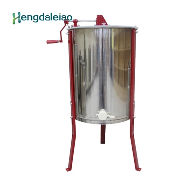 

Beekeeping Equipment/Tools Manual Stainless Steel 4 frames Bee Honey Centrifuge Machine/Honey Extractor with Three Red Legs