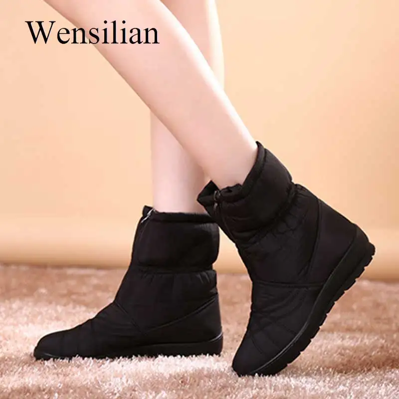 

Women Snow Ankle Boots Fenty Beauty Winter Boots Female Zipper Waterproof Bottes Anti Slip Plush Ladies Shoes Botas Mujer