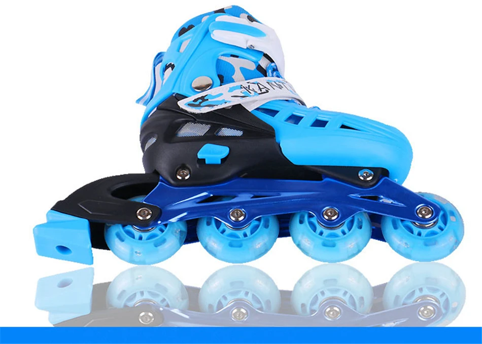 Одиночные мигающие роликовые коньки для детей PU Роликовые кроссовки Quad Skate регулируемые Инлайн ролики для слалома обувь хорошая как SEBA IA70