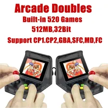 32 бит 3,0 ''Мини Портативная Ретро игровая консоль ручные плееры встроенные 520 Классические Игры Поддержка аркадного соединения