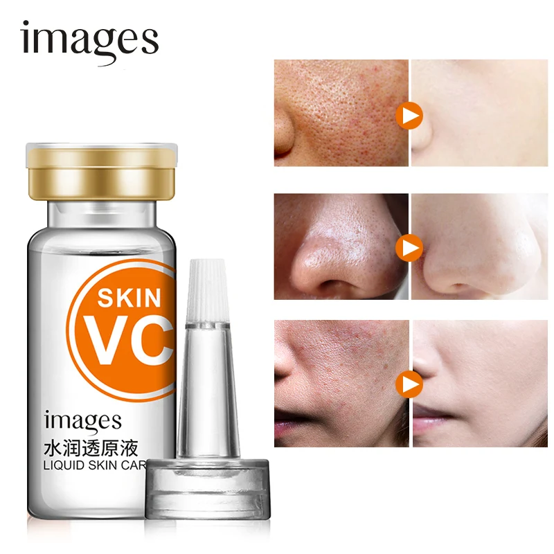 

IMAGES Vitamin C Essence Hyaluronic Acid Face Serum Anti Aging Whitening Moisturizing for Wrinkles Fine Lines and Sensitive