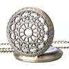 Relogio De Bolso Bronze Antique Vintage Quartz Steampunk Pocket Watch Spider Web Hollow Women Men Pendant Necklace Chain Gifts ► Photo 3/6