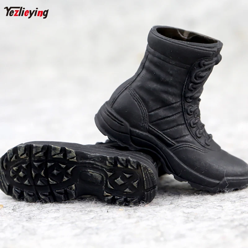 

Black Military Soldier Combat Boots Shoes 1/6 Scale Fit 12" Phicen Action Figure Model 1:6 Size toys NANU