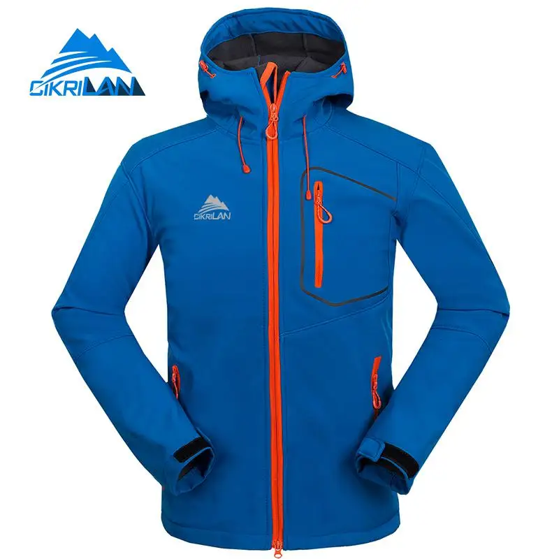 Jaquetas de Acampamento Jaqueta ao ar Resistente à Água Cikrilan Homens Caminhadas Softshell Livre Blusão Cabolsa Inverno Outono Esporte Cabolsas