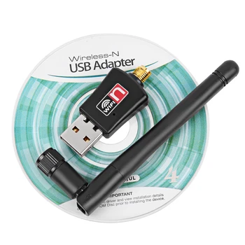 

USB WiFi Adapter 300Mbps 2dB Antenna WiFi USB Ethernet Wi-Fi Dongle Network Card Mini WiFi Receiver PC Wi Fi Adapter