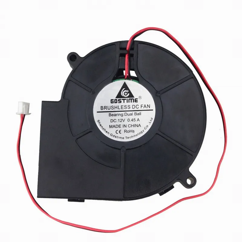 5 Pcs Gdstime 9733 Ball Bearing DC Blower Fan 12V 2Pin 2 wire 97mm