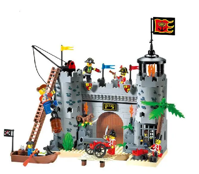 

New Enlighten 310 Castle Series Pirates Robbery Barracks Model Building Blocks Sets toy