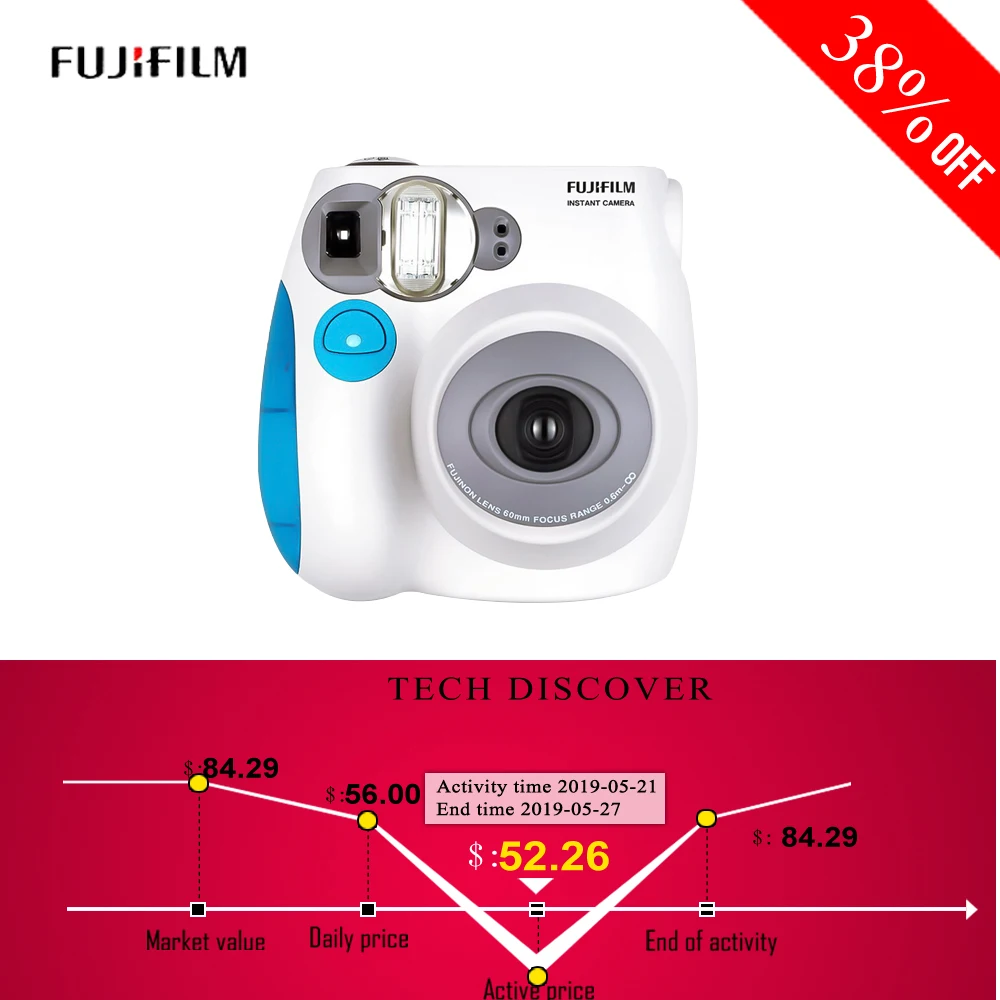 

Fujifilm Instax Mini Film Camera Mini 7s Mini7c Instant Camera Mini7s Mini 7C Cheaper than Fujifilm mini 8 9 Birthday Gift