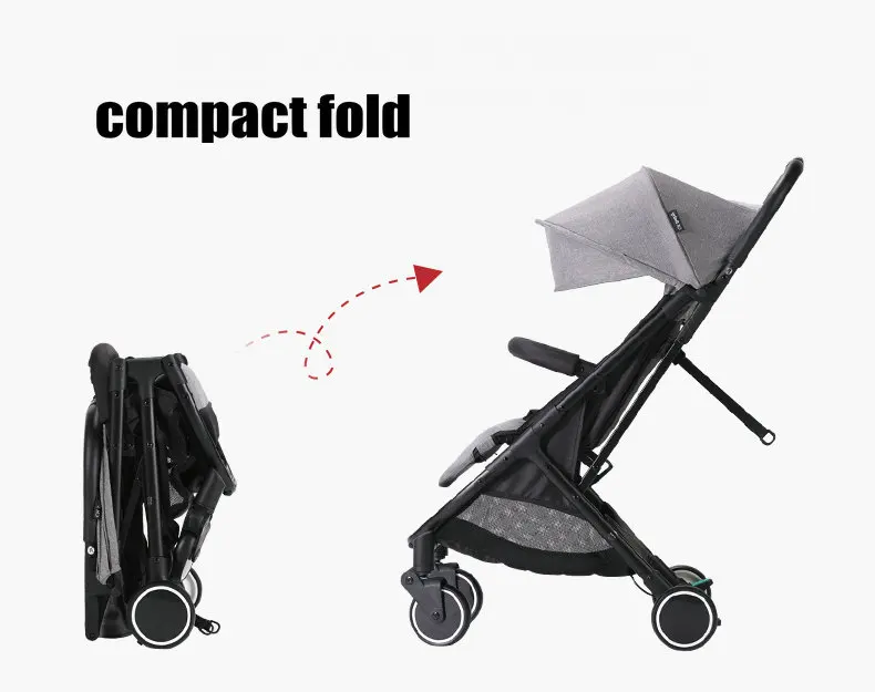 CH baby легкая детская коляска 6,9 кг с портативной сумкой, складная детская коляска может взять на себя план, детская коляска с дождевой крышкой
