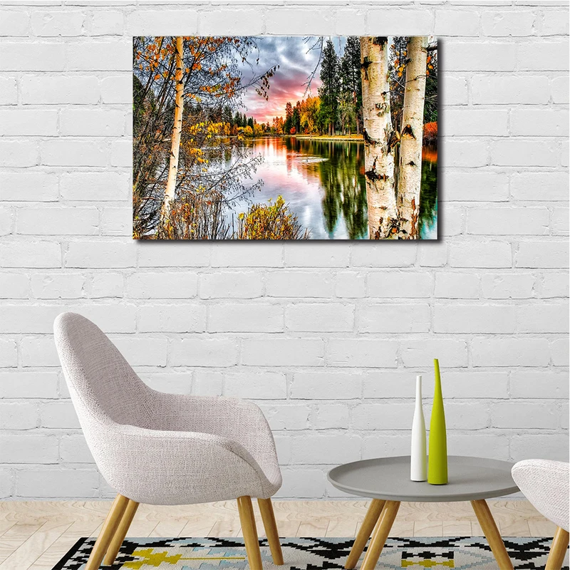 1 Panel Birch Tree Elk Large Canvas Prints Wall Art Posters  Bedroom Decor Paintings (6)