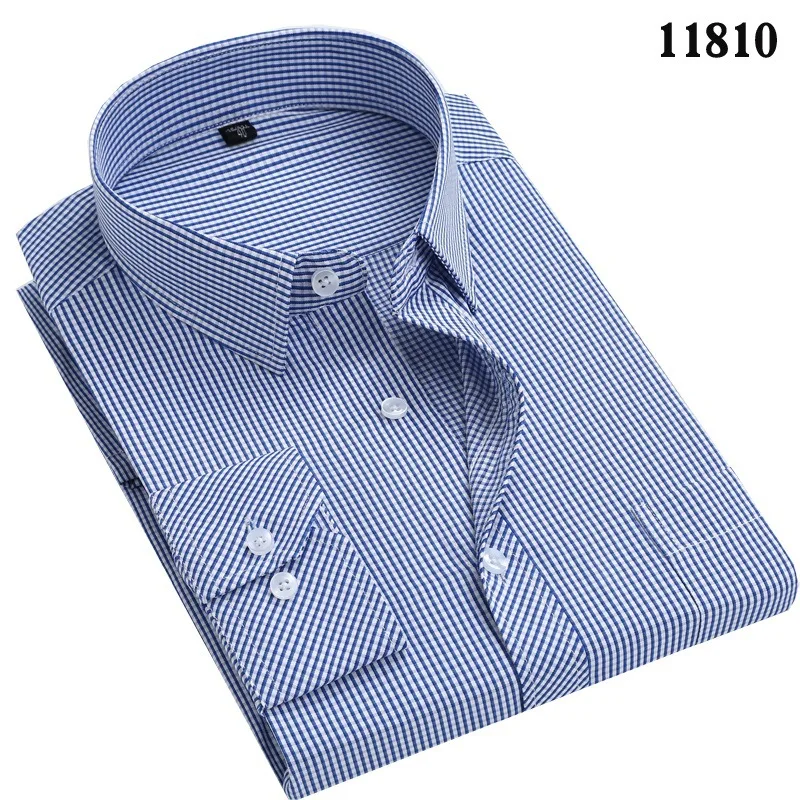 

2019 New Arrival Fashion Spring And Summer Men Long Sleeves Dress Shirts Smart Casual Striped Plus Size S M L XL XXL 3XL 4XL