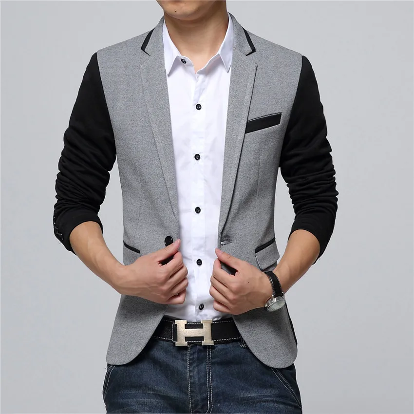 2015 New Arrival Casual Mens Suit Men Blazer Outdoor Slim Fit Jacket