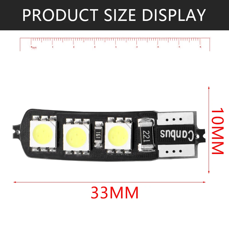 1 шт. x 4 10 автомобильный светильник Canbus No Error T10 194 168 W5W 5050 светодиодный 6 SMD белый