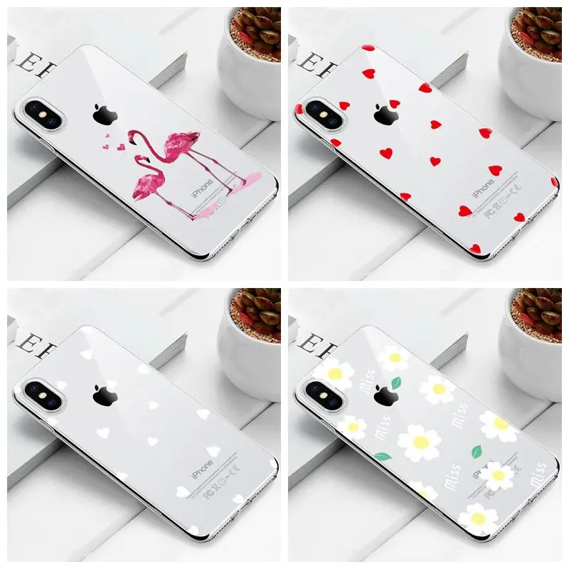 

Cute Pattern Housing For iPhone 8 6S 7 6 Plus XS Max Phone Case Soft Silicone Cover For iPhone X Xr 10 Cartoon Protective Capa